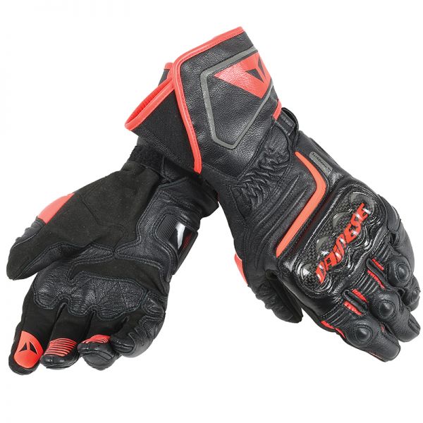 Motorcycle Gloves Dainese Carbon D1 Black Red Fluo