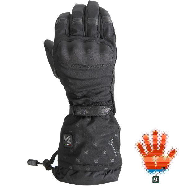 Motorcycle Gloves V'Quattro Chiara Black Heated Gloves