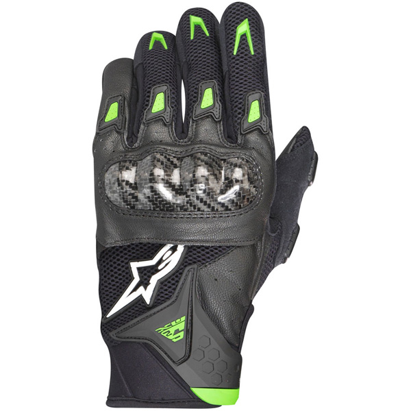 Motorcycle Gloves Alpinestars SMX-2 Air Carbon Black Green