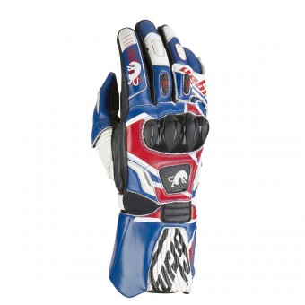 Motorcycle Gloves Furygan Fit R UK Blue Red White