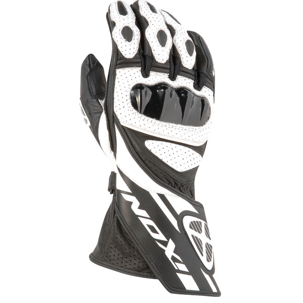 Motorcycle Gloves Ixon RS Podium HP Black White