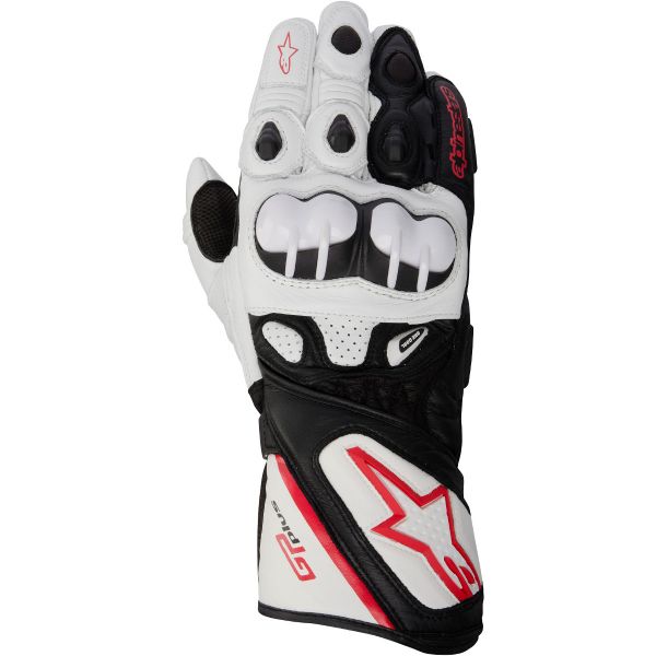 Motorcycle Gloves Alpinestars GP Plus White Black Red