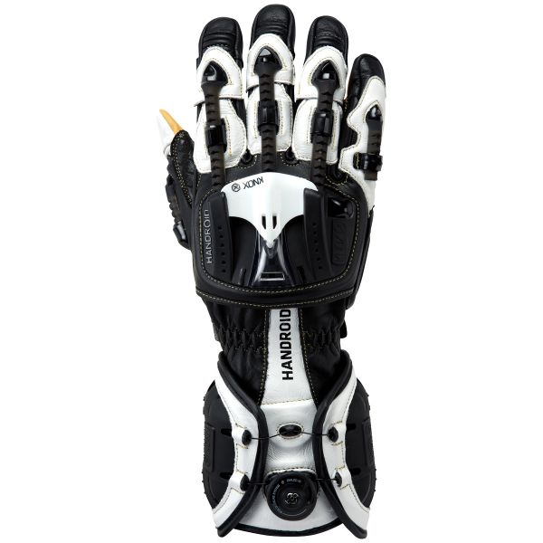 Motorcycle Gloves Knox Handroid Black White