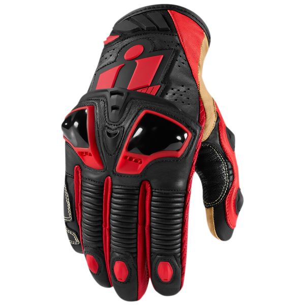 Motorcycle Gloves ICON Hypersport Pro Short Red