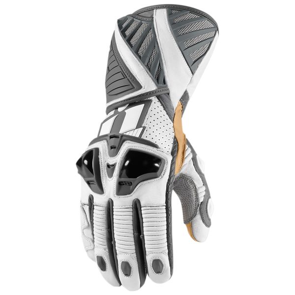 Motorcycle Gloves ICON Hypersport Pro White