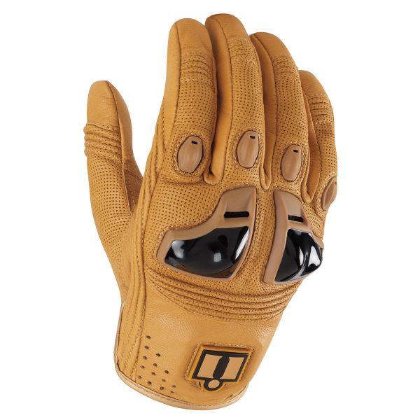 Motorcycle Gloves ICON Justice Tan
