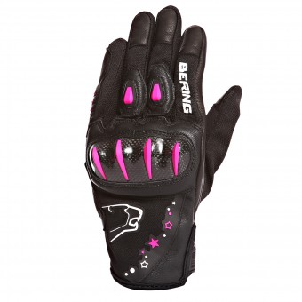 Motorcycle Gloves Bering Lady Cynthia Black Fuschia