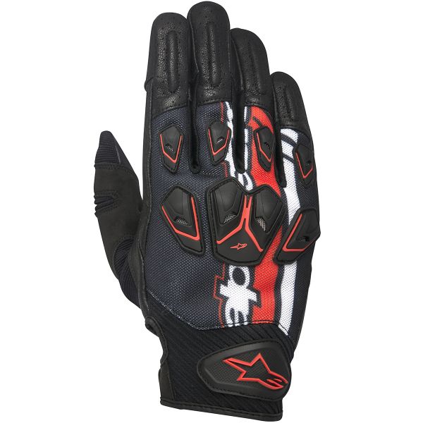 Motorcycle Gloves Alpinestars Masai Black Red White
