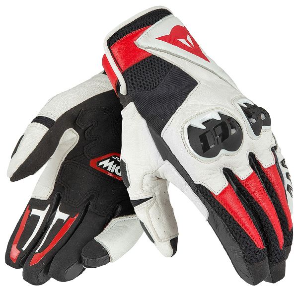 Motorcycle Gloves Dainese Mig C2 Black White Red