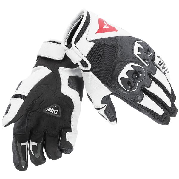 Motorcycle Gloves Dainese Mig C2 Black White Motorcycle Gloves Dainese Mig C2 Black White