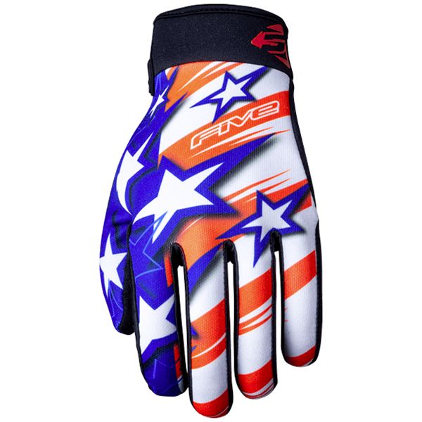 Motorcycle Gloves Five Planet Patriot Kid USA