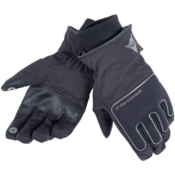 Motorcycle Gloves Dainese Plaza D-Dry Black Black