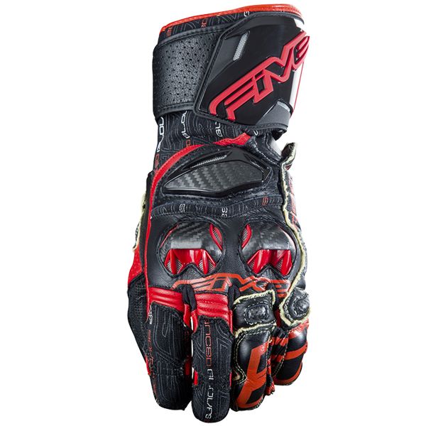 Motorcycle Gloves Five RFX Race Black Red