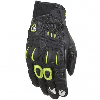 Motorcycle Gloves Furygan RG-17 Black Green Fluo