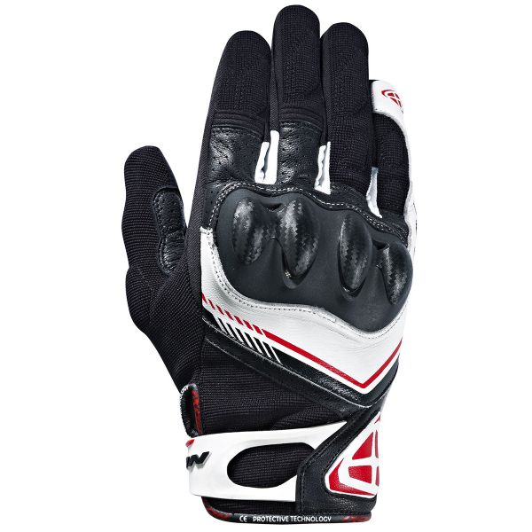 Motorcycle Gloves Ixon RS Drift Black White Red
