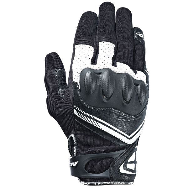 Motorcycle Gloves Ixon RS Drift Black White