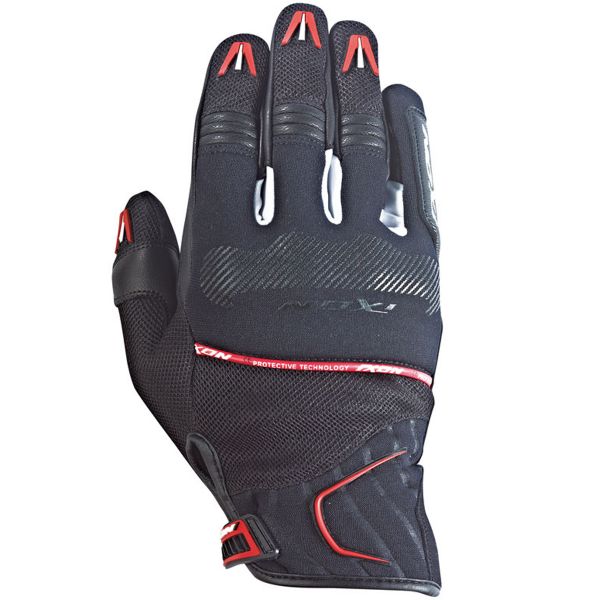 Motorcycle Gloves Ixon RS Lap Hp Black White Red