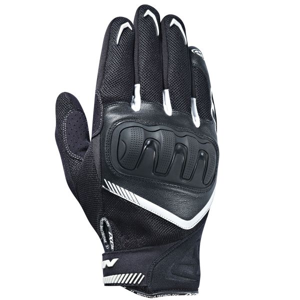 Motorcycle Gloves Ixon RS Loop Black White