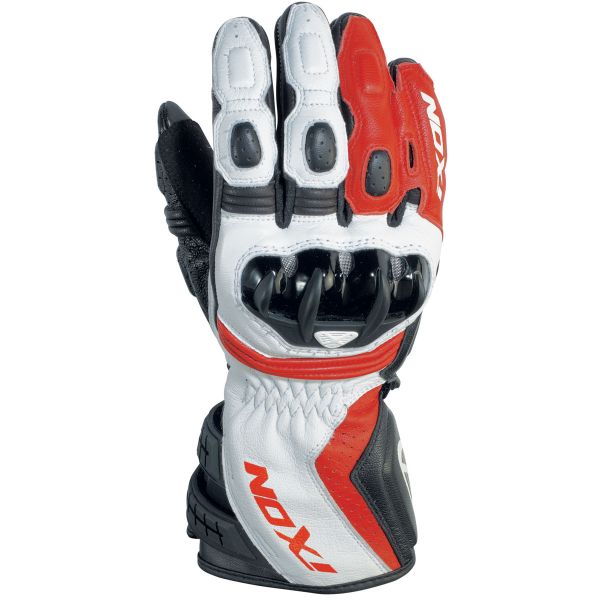 Motorcycle Gloves Ixon RS Moto HP Black White Red