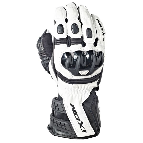 Motorcycle Gloves Ixon RS Moto HP Black White