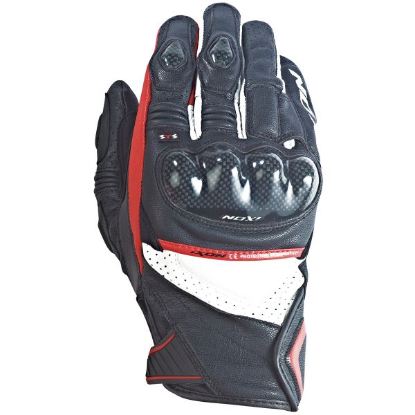Motorcycle Gloves Ixon RS Pistol Hp Black White Red