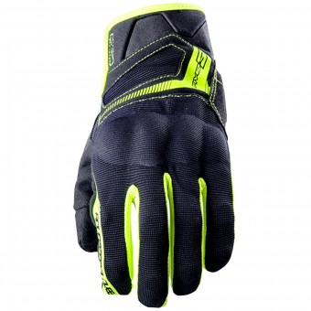 Motorcycle Gloves Five RS3 Black Yellow Fluo