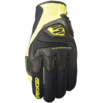 Motorcycle Gloves Five RS4 Black Yellow Fluo