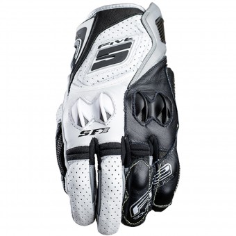 Motorcycle Gloves Five SF1 White Grey
