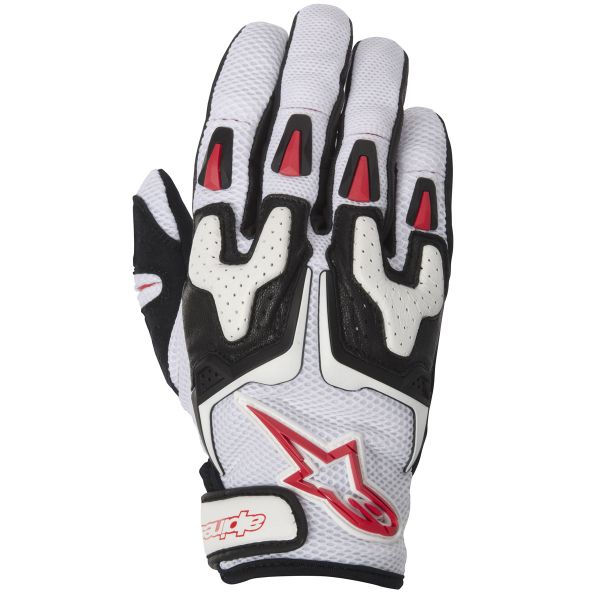 Motorcycle Gloves Alpinestars SMX-3 Air White Black Red