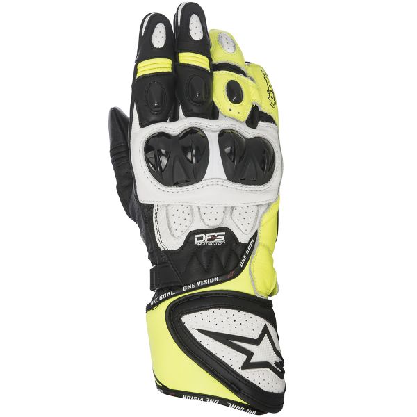 Motorcycle Gloves Alpinestars SP Z Drystar Black Yellow Fluoro