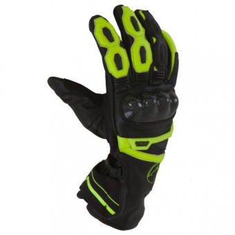 Motorcycle Gloves Bering Spitfire Black Yellow Fluo