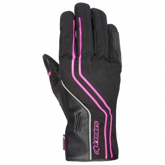 Motorcycle Gloves Alpinestars Stella Largo Drystar Black Fuchsia
