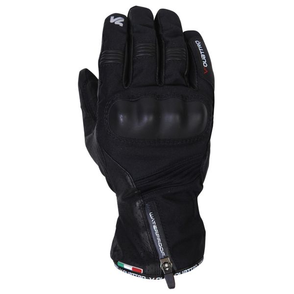 Motorcycle Gloves V'Quattro Storm WP Black