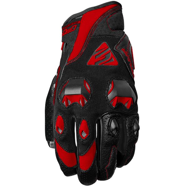 Motorcycle Gloves Five Stunt Evo Black Red