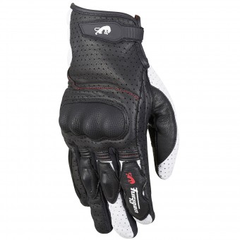 Motorcycle Gloves Furygan TD21 Black White Red