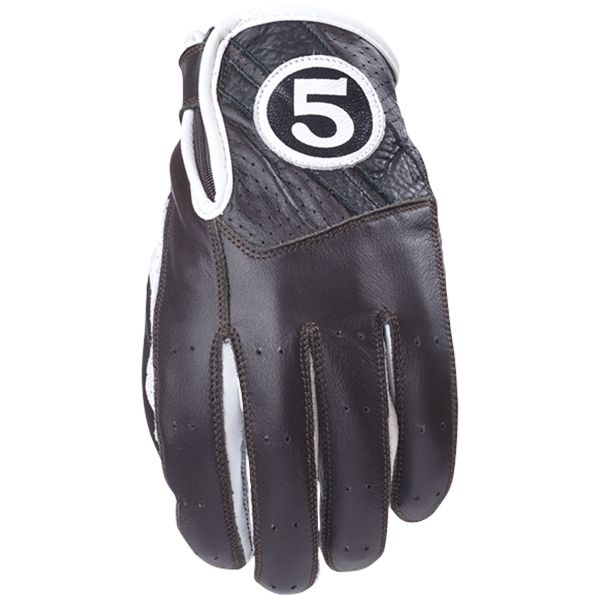 Motorcycle Gloves Five Texas Brown White