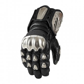 Motorcycle Gloves ICON Timax Long Black