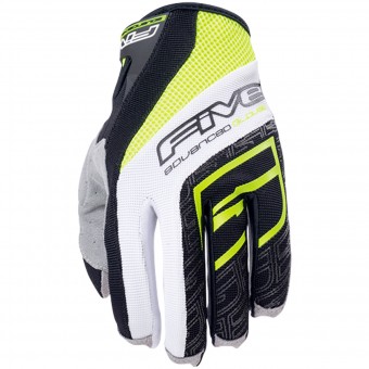 Motorcycle Gloves Five TRX Yellow Fluo