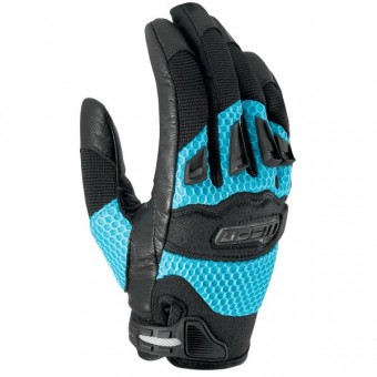 Motorcycle Gloves ICON Twenty-Niner Light Blue Woman