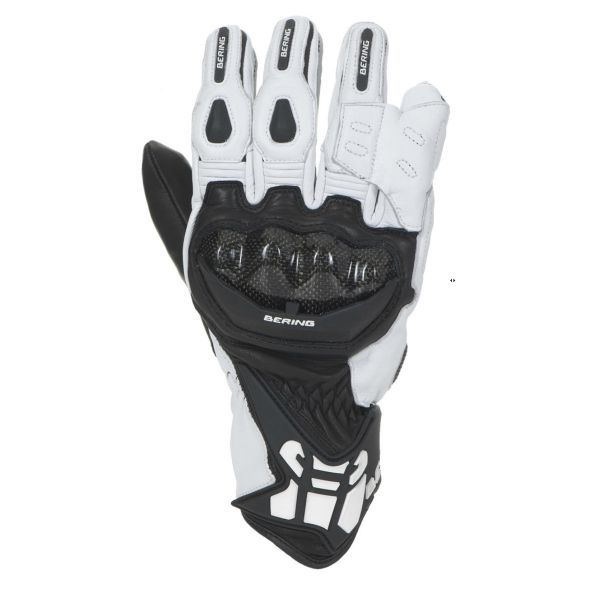 Motorcycle Gloves Bering Zaius Black White