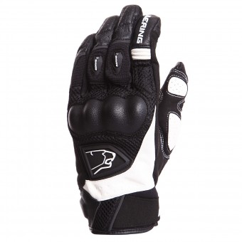 Motorcycle Gloves Bering Zeff Black White