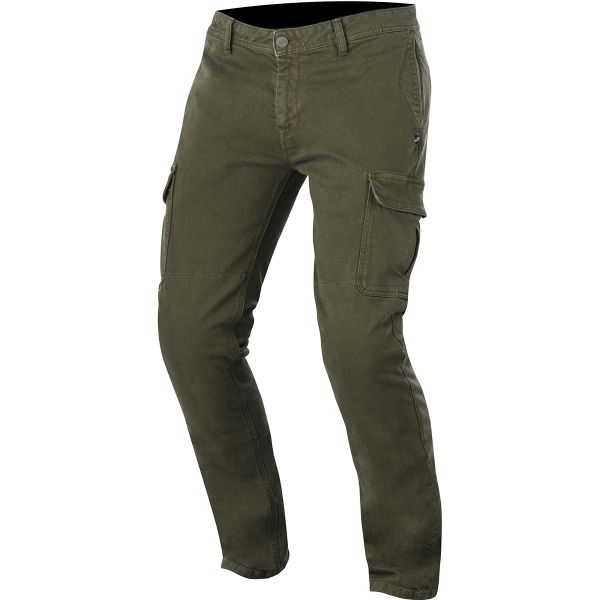 Motorcycle Trousers Alpinestars Deep South Denim Cargo Military Green