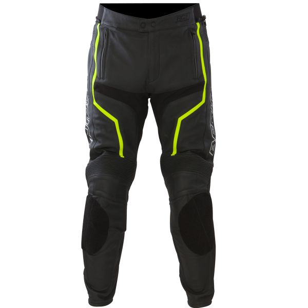 Motorcycle Trousers Bering Flash Pant Black Yellow Fluo