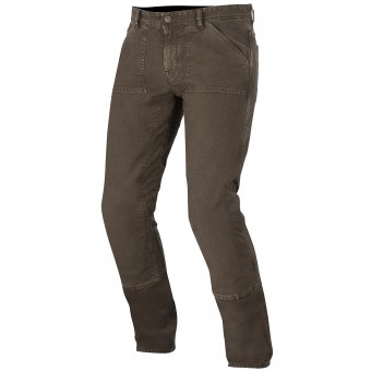 Motorcycle Trousers Alpinestars Oscar Tom Canvas Brown