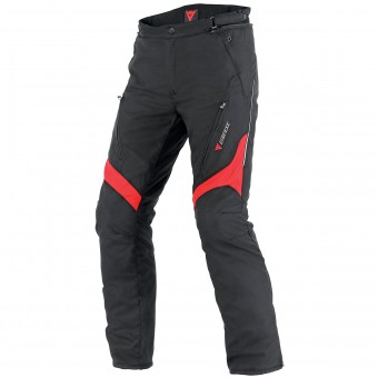 Motorcycle Trousers Dainese Tempest D-Dry Black Red Pant