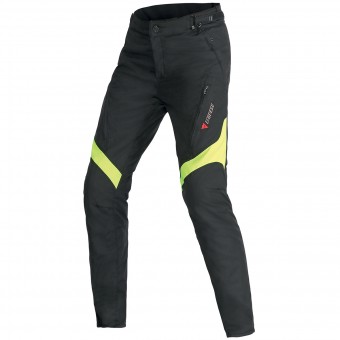 Motorcycle Trousers Dainese Tempest Lady D-Dry Black Yellow Fluo Pant