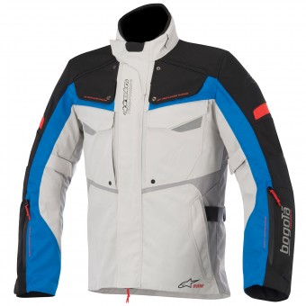 Motorcycle Coats Alpinestars Bogota Drystar Light Gray Black Blue Red