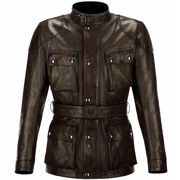 Motorcycle Coats Belstaff Classic Trophy Leather Black Brown