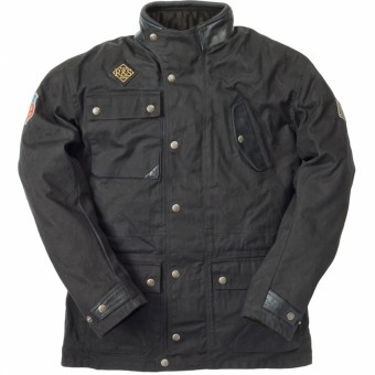 Motorcycle Jackets Ride & Sons Escape Waxed Black Motorcycle Jackets Ride & Sons Escape Waxed Black