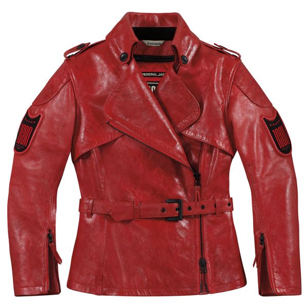 Motorcycle Coats ICON Federal Red
